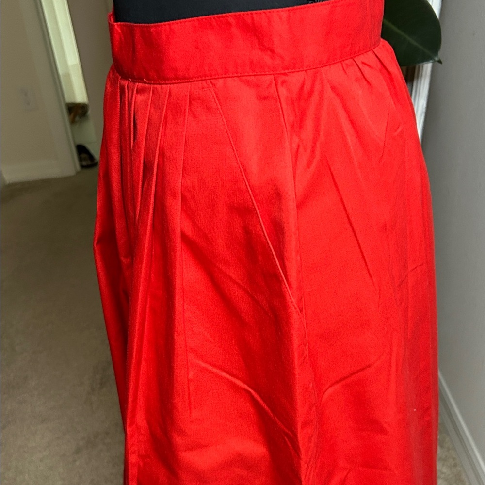 Vintage Red A-line Women's Skirt size 8 MIDI - Picture 2 of 8